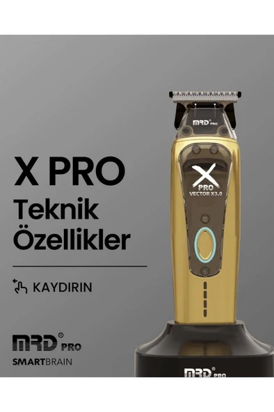 MRD GMT-999 PRO-X 3.0 Profesyonel Sakal Kesme Makinesi Gold - 2