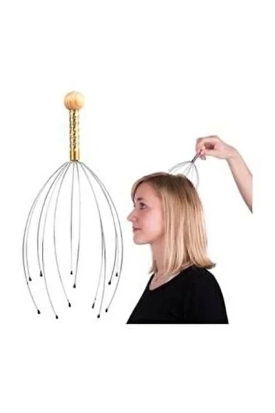 Toptan Hediyeci Kafa Masaj Aleti Baş Boyun Kafa Masaj Saç Kaşıma Teli 1 Adet - Resim 2