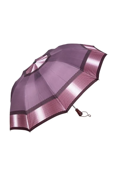 APRİL Kadın Mor Snotline Desenli 10 Telli Şemsiye Sağam Şemsiye ürün görseli 1