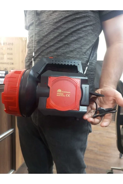 GK6689 Uzun Menzilli 10W LED Projektör El Feneri – 8000mAh Şarjlı - 6