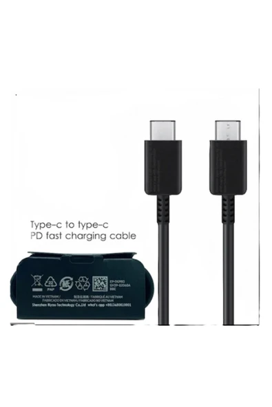 ENASHOP Type-C Uyumlu Şarj ve Data Kablosu Hızlı şarj (çift erkek uç) - 1