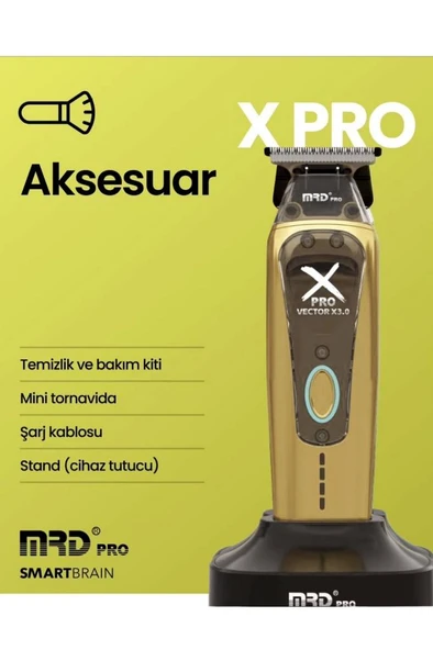 MRD GMT-999 PRO-X 3.0 Profesyonel Sakal Kesme Makinesi Gold - 6