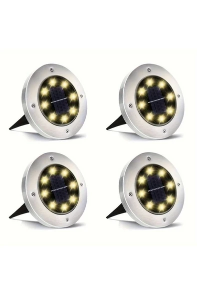 Easy Tedarik 4'lü Solar Panelli Kazıklı Bahçe Aydınlatması - 1