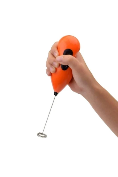 Nova Casa Pilli Mini Mikser Kahve Köpürtücü Süt Köpürtücü Karıştırıcı Turuncu - 3