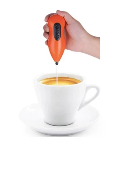 Nova Casa Pilli Mini Mikser Kahve Köpürtücü Süt Köpürtücü Karıştırıcı Turuncu - 2