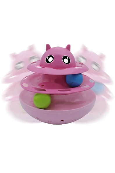 Nunbell Mama Hazneli Yatmaz Sallanan Kedi Köpek Oyuncağı Shaking Circular Turntable Cat And Dog Toy - 1