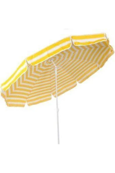 PERKA Kırmızı 2 Metre Plaj Şemsiyesi 8 Telli Eğilebilir(BİDONSUZ) - 2