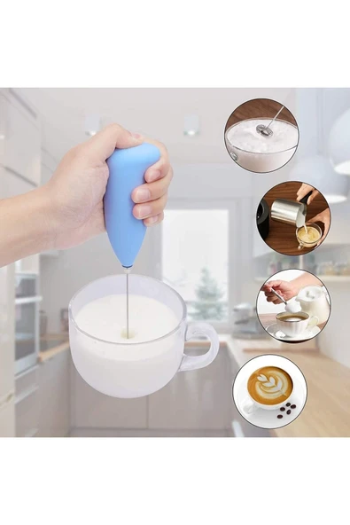 Hitit Mini Mikser Kahve Köpürtücü Süt Köpürtücü Karıştırıcı Pilli Çırpıcı - 2