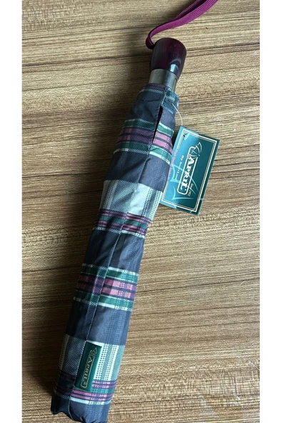 snotline 10 Telli Ahşap Saplı Yarı Otomatik  Şemsiye - Resim 2