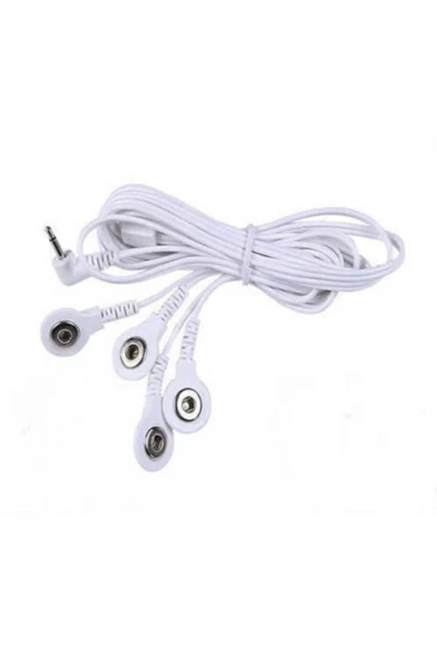 ENASHOP 4 Adet Çıtçıtlı Tens Pedi Ve 4 Uçlu Çıtçıtlı Tens Kablosu Elektro - 4