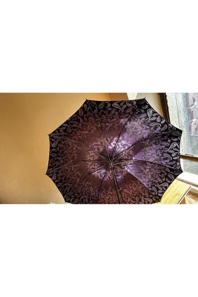 snotline 10 Telli Ahşap Saplı Yarı Otomatik Şemsiye - 3