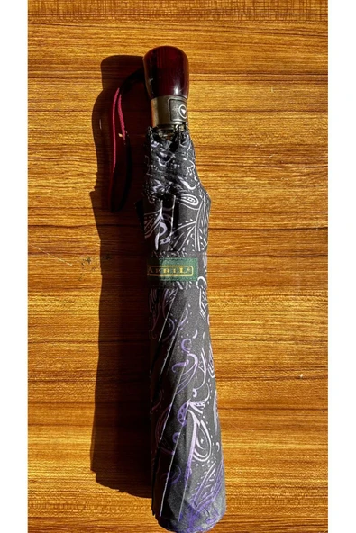 snotline 10 Telli Ahşap Saplı Yarı Otomatik Şemsiye - 2