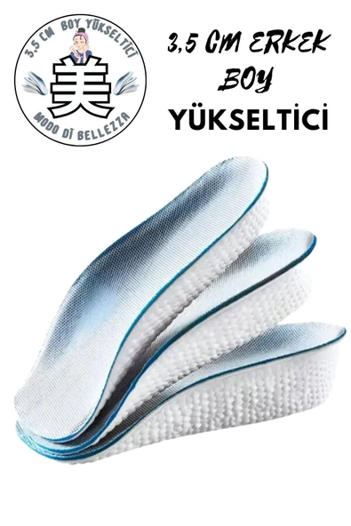 Modo Di Bellezza 1 Çift Boy Uzatan Erkek 2,5 CM Tabanlık, Yarım Boy Ortopedik Topuk Yükseltici, Moon Walk Köpük Taban - 1