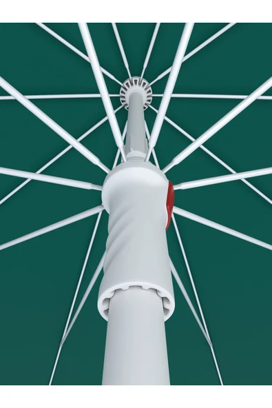 ENASHOP Koyu Yeşil ve Kahverengi 120/10 (240 Q) Elite Plaj Şemsiyesi - Resim 2