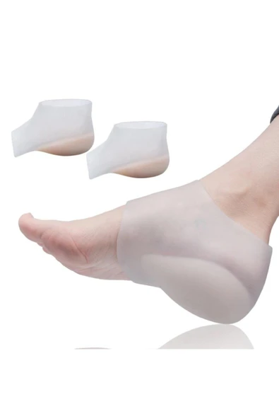 GAT Shop 2'li Silikon Görünmez Iç Yükseklik Boy Uzatıcı Tabanlık Ayak Koruma Topuk Yastığı Şeffaf Çorap - 1
