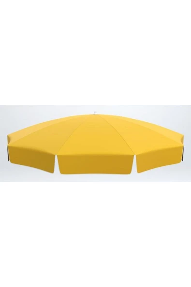 ENASHOP Sarı Plaj Şemsiyesi Eğilebilir Bahçe Balkon Şemsiyesi Branda Kumaş 2 Metre 10 Telli Dayanıklı - 1