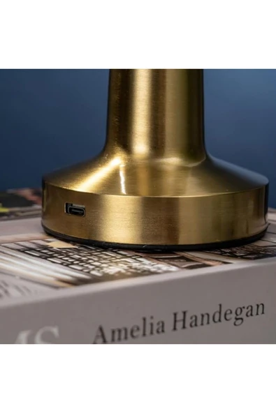 MENFRY Dekoratif LED Masa Lambası - USB Şarjlı | Dokunmatik | 3 Renk Modlu - Resim 5