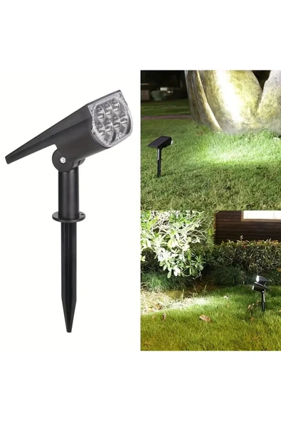 MENFRY Solar Güneş Enerjili Yer Armatürü Bahçe Ağaç Duvar Aydınlatma Sensörlü Saplamalı Led Işık - 1