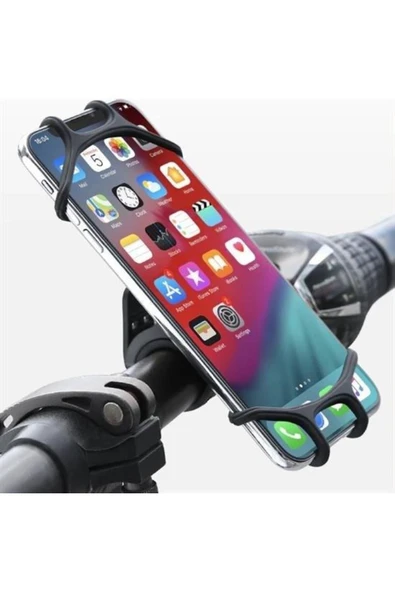 North Buffer® Universal Bisiklet Motosiklet Çocuk Arabası Silikon 360 Derece Telefon Tutucu Tüm Modellerle - 4