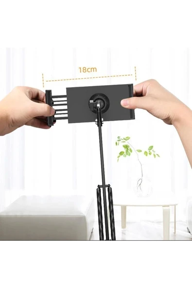 MENFRY Masa Tablet Tutucu & Telefon Tutucu Esnek Uzun Kollu 360 Derece Dönebilen Stand (6'' - 11'') - 3