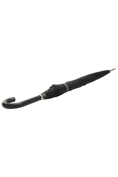 louisiana polo Snotline Lüx Erkek Uzun Baston Şemsiye Kare Desen Siyah - Resim 4