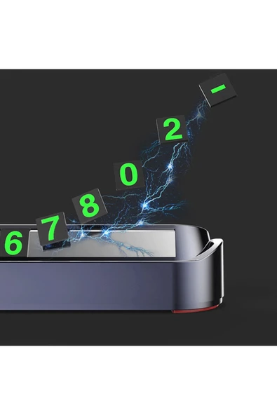 MENFRY Numaratör Manyetik Aydınlık Araba Geçici Park Kartı Otomatik Park Çıkartmalar - 2