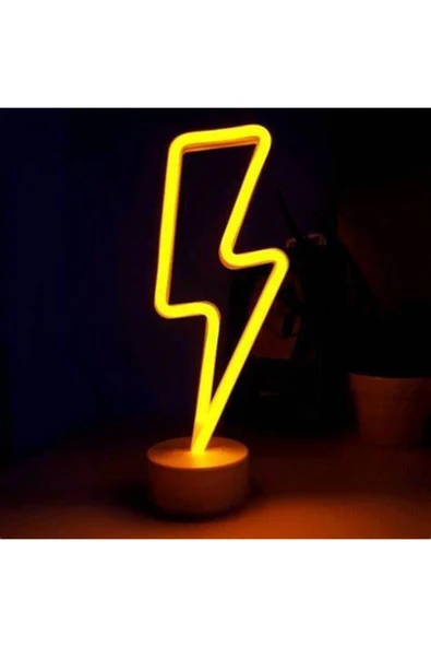 Premium Ticaret Neon Işıklı Şimşek Masa Gece Lambası Tarzını konuştur, ışığını yansıt! - 2