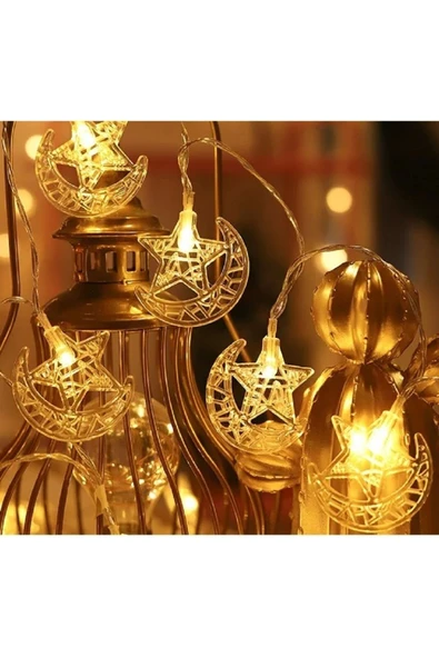 ENASHOP 3m 20 Led 2Kademeli Ay-Yıldız ürün görseli 1