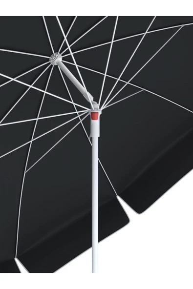 ENASHOP Sarı Plaj Şemsiyesi Eğilebilir Bahçe Balkon Şemsiyesi Branda Kumaş 2 Metre 10 Telli Dayanıklı - 3