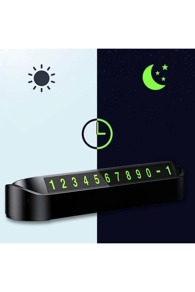 MENFRY Numaratör Manyetik Aydınlık Araba Geçici Park Kartı Otomatik Park Çıkartmalar - 3