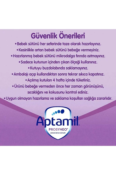 APTAMİL APTAMİL  Prosyneo 1 Bebek Sütü 400 Gr x 3 Adet 1200 Gr - Resim 6