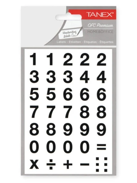 Tanex Rakamlar Stickers 2 Sayfa Stc-506 - 3 adet
