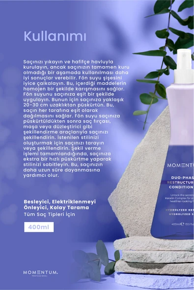 Momentum FÖN SUYU PURPLE 400 ML - Resim 3