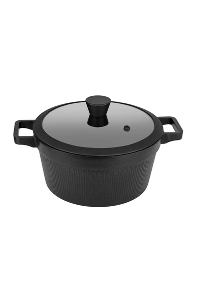 Nehir Royal Elite Siyah Alüminyum Döküm 7 Parça Tencere Set - Resim 7