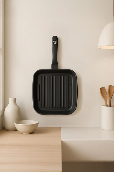 Nehir Royal Elite Siyah 26 cm Alüminyum Döküm Grill Tava ürün görseli 1