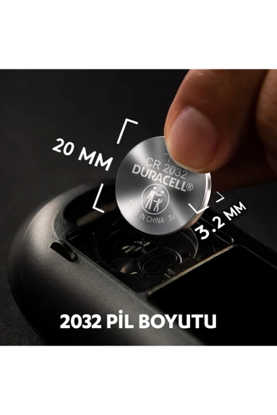 Duracell Özel 2032 Lityum Düğme Pil 3V, 2’li paket (DL2032/CR2032) - 7