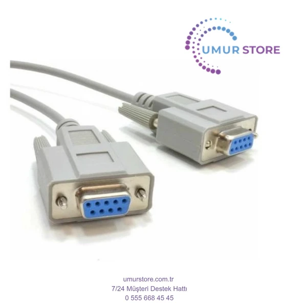 9 Pin Seri RS232 Com Port Dişi Dişi Kablo 1.5 Metre ürün görseli