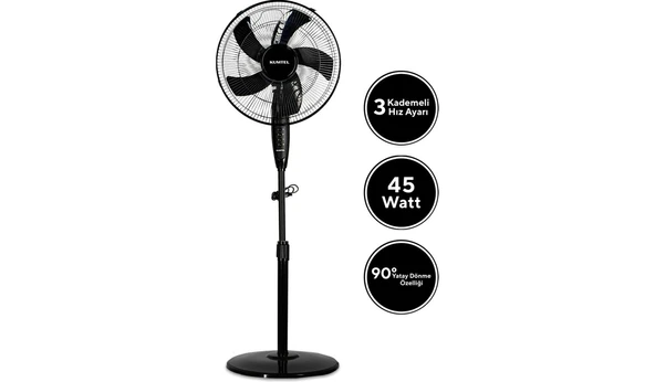 Kumtel KTF-330 Vantilatör - Siyah - 45 Watt - 2