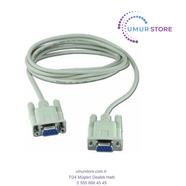9 Pin Seri RS232 Com Port Dişi Dişi Kablo 1.5 Metre - Resim 2
