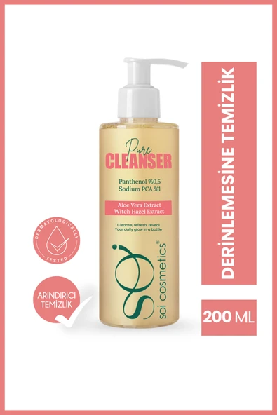 Canlandırıcı & Arındırıcı Yüz Temizleme Jeli – Niacinamide, Panthenol ve Aloe Vera İçerikli