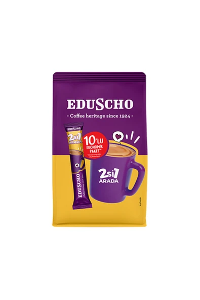 Eduscho 2'si 1 Arada Hazır Kahve, 10 x 11 g - 1