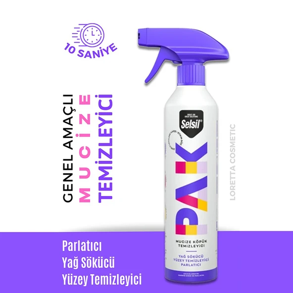 Selsil Pak Mucize Köpük Sprey Yüzey Temizleyici 500 ML - 1