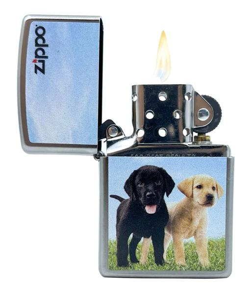 Zippo Labrador Puppies - Labrador Yavruları Dizayn Çakmak - 3