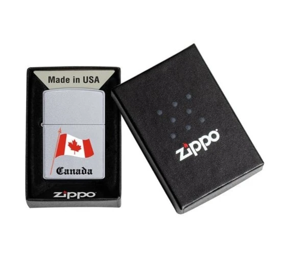 Zippo Canada Flag - Kanada Bayrağı Dizayn Çakmak - Resim 3