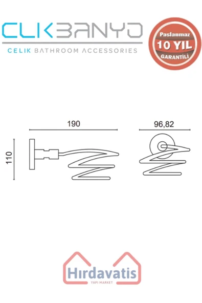 ÇELİK BANYO Paslanmaz Pirinç Flora Saç Kurutma Aparatı Mat Siyah - Resim 2