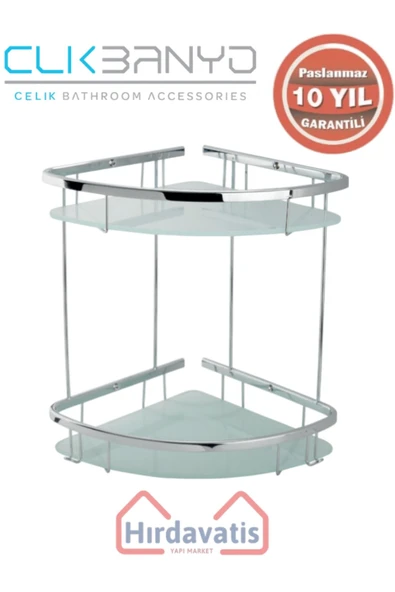 ÇELİK BANYO Paslanmaz Pirinç Karmina Camlı Oval Süngerlik İkili 22x22cm Sabunluk Şampuanlık Ve Köşe Süngerlik ürün görseli