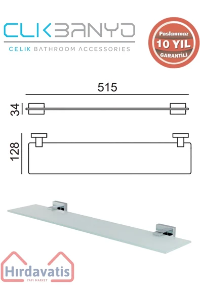 ÇELİK BANYO Paslanmaz Pirinç Kenzo Etejer - Resim 2