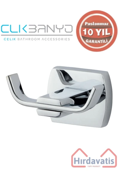 ÇELİK BANYO Paslanmaz Pirinç Milano 2’li Bornozluk ürün görseli