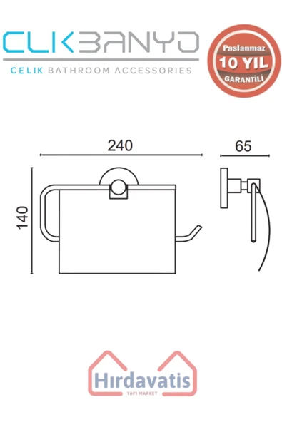ÇELİK BANYO Paslanmaz Pirinç Flora Geniș Kapaklı Kağıt Havluluk Altın Sarı Gold - Resim 2