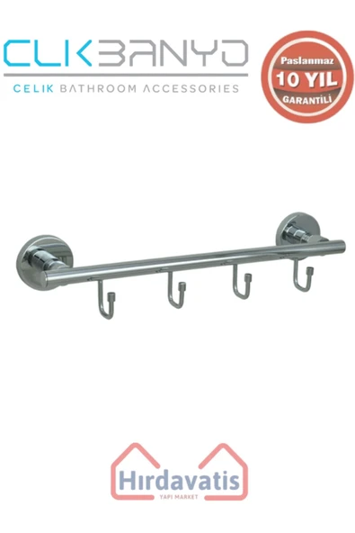 ÇELİK BANYO Paslanmaz Pirinç Flora 4’lü Askılık - Resim 3